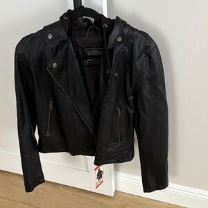 Levi's Black Leather Biker Jacket